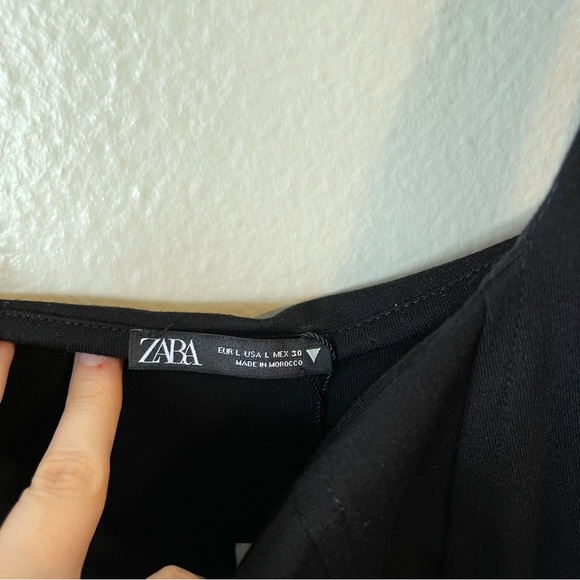 Zara NWT Little Black Mini Dress size L - Picture 5 of 6